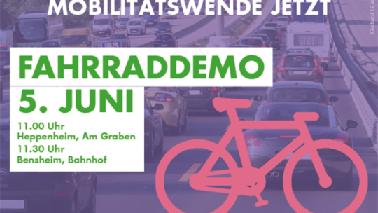 Fahrraddemo am 5.6.21