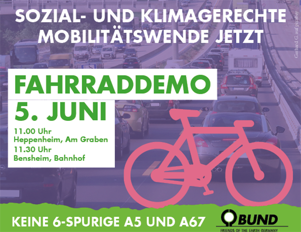 Fahrraddemo am 5.6.21