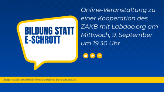 Bildung statt E-Schrott